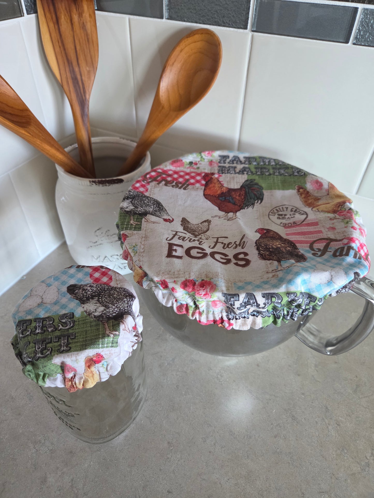 Jar & Bowl cover set of 2