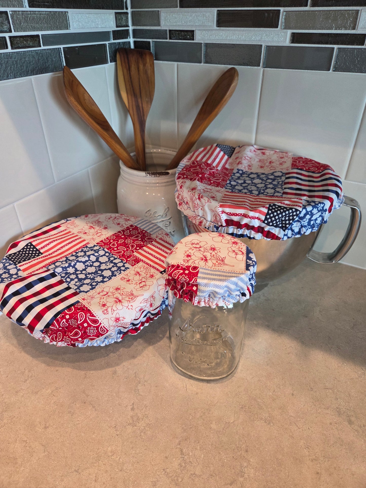 Jar & Bowl cover set of 3